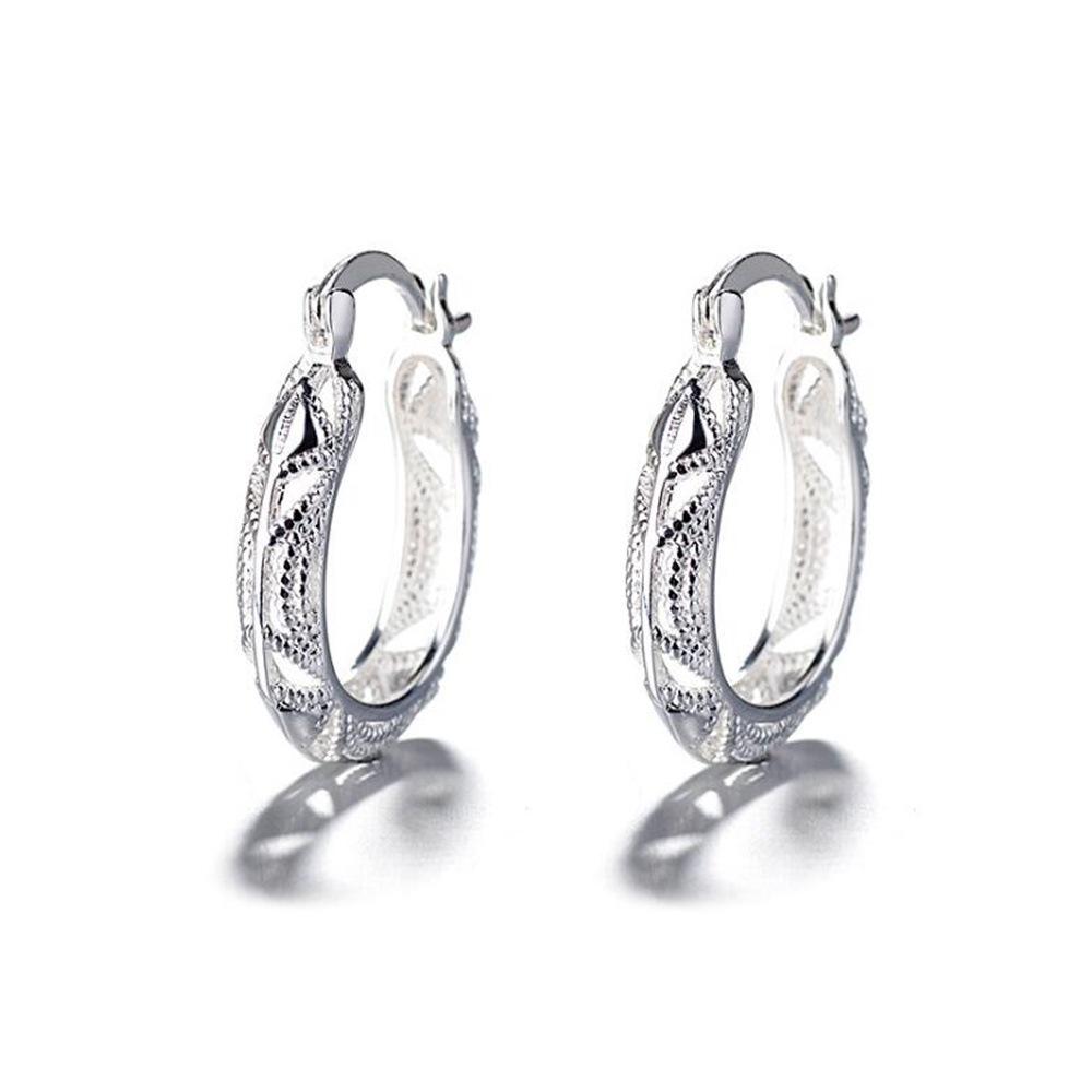 Exaggerated 925 Silver Hollow Earrings & Ear Jewelry - Europe & America