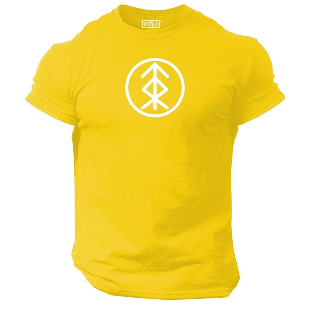 Home Protection Sign T Shirt Gym Clothing Vikings Bodybuilding Workout Mma Top