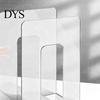 Office Desk Accessories for Book Clear Acrylic File Holder, L-Shaped Organizer, Sturdy Desktop Plastic Dividers Folder Rack, Documents Magazines
