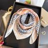 Thousand Birds Plaid Simulation Silk Printing Silk Scarf Square Scarf Premium Shawl Sunscreen Neck Small Square Scarf Head Scarf Female