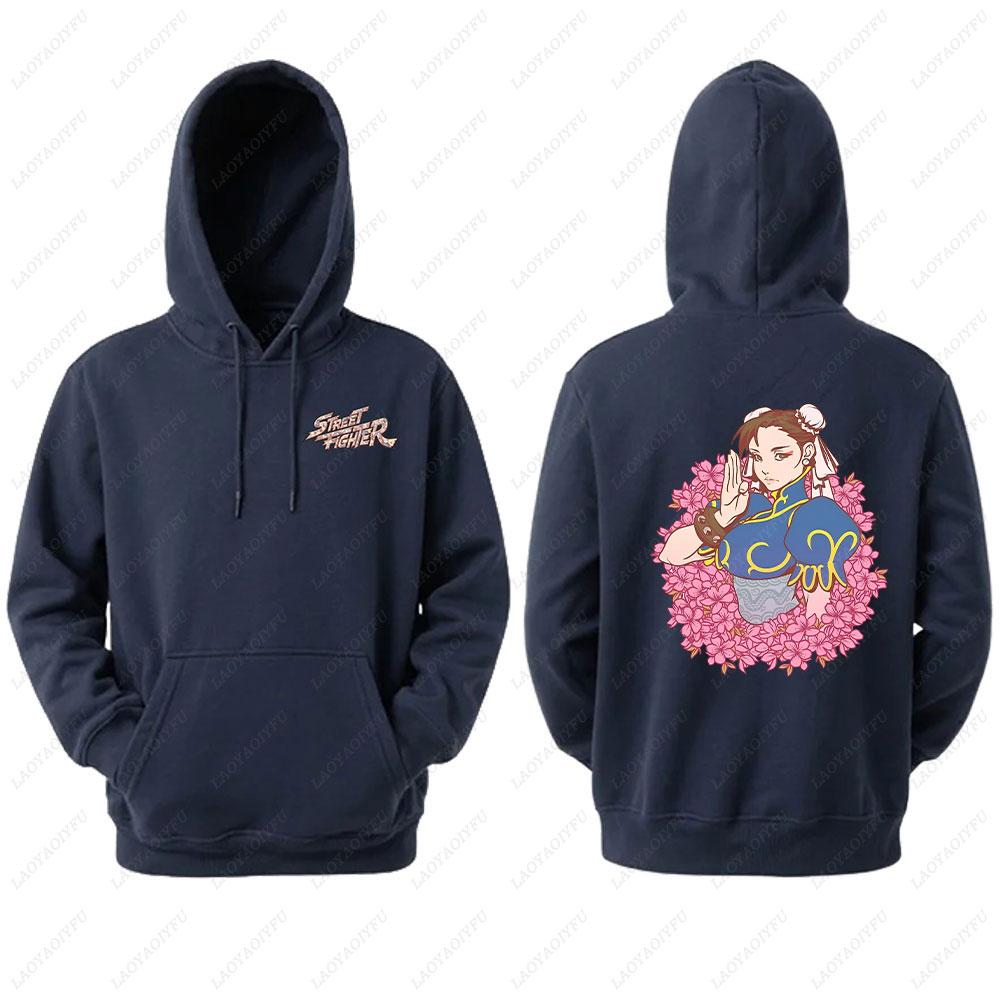 Unisex Chun Li Street Fighter Long Sleeve Hoodie Autumn Winter Fashion Harajuku Streetwear Tops for Men Man hoodies men clothin