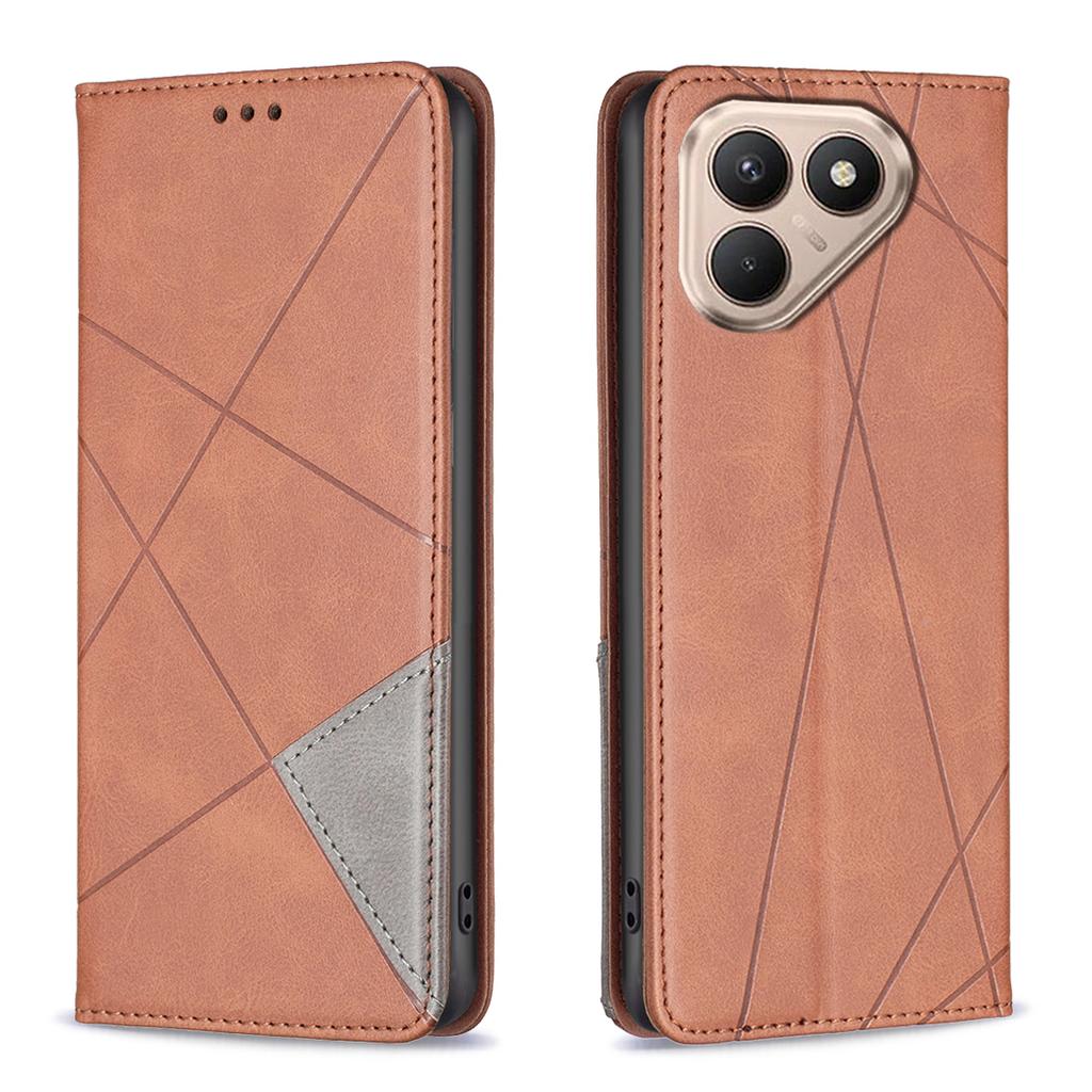 For TECNO Pova 7 Pro 5G Case Card Slots Geometry Imprint Leather Phone Cover