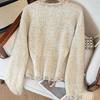 Sweater for Women Autumn Winter Thickened Pullover Warm Knitted Stretchy Long Sleeve Oversize Jumper Tops