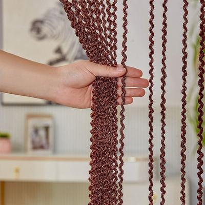 Room Divider Door Curtain Solid Color Tassel Window Curtain Retro String Curtain  Home Decor