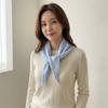 Striped Cross Scarves Wool Cross Neckerchief Sweet False Collar  Women
