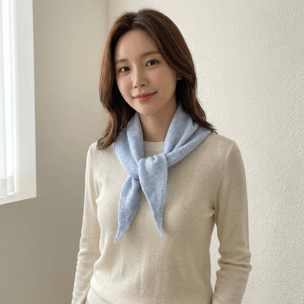 Striped Cross Scarves Wool Cross Neckerchief Sweet False Collar Women