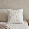 Plush Jacquard Pillow Cover, 3D Embossed Solid Color Cushion Case, 17.7 x17.7 Inch Anti-Static Soft Throw Pillow Cover, Modern Cozy Home Decor for