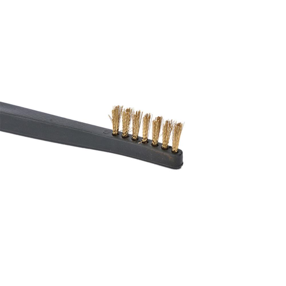 3 Pcs/set Mini Wire Brush Steel Brass Nylon Cleaning Polishing Detail Metal Rust Brush Home Kitchen Toilet Cleaning Brush Tools