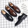 2025 Foreign Trade Brock Korean Edition Trend Small Leather Shoes Men's Leather Shoes Men's British Style Business Casual Suit Brown