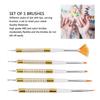 5Pcs Double Ended Nail Brushes Professional DIY Nail Art Liner Brush Dotting Pen with Dustproof Lid for Home Nail Salon
