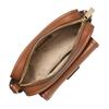 MICHAEL KORS Bradshaw Brand Gold Engraved Logo Leather Camera Bag Crossbody Extra Mini Women's Brown