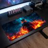 Rengoku Kyojuro Bedrucktes Mauspads Rutschfest Wasserdicht Gummi Schreibtischunterlage für Gaming Büro Laptop Heimdeko Geschenk
