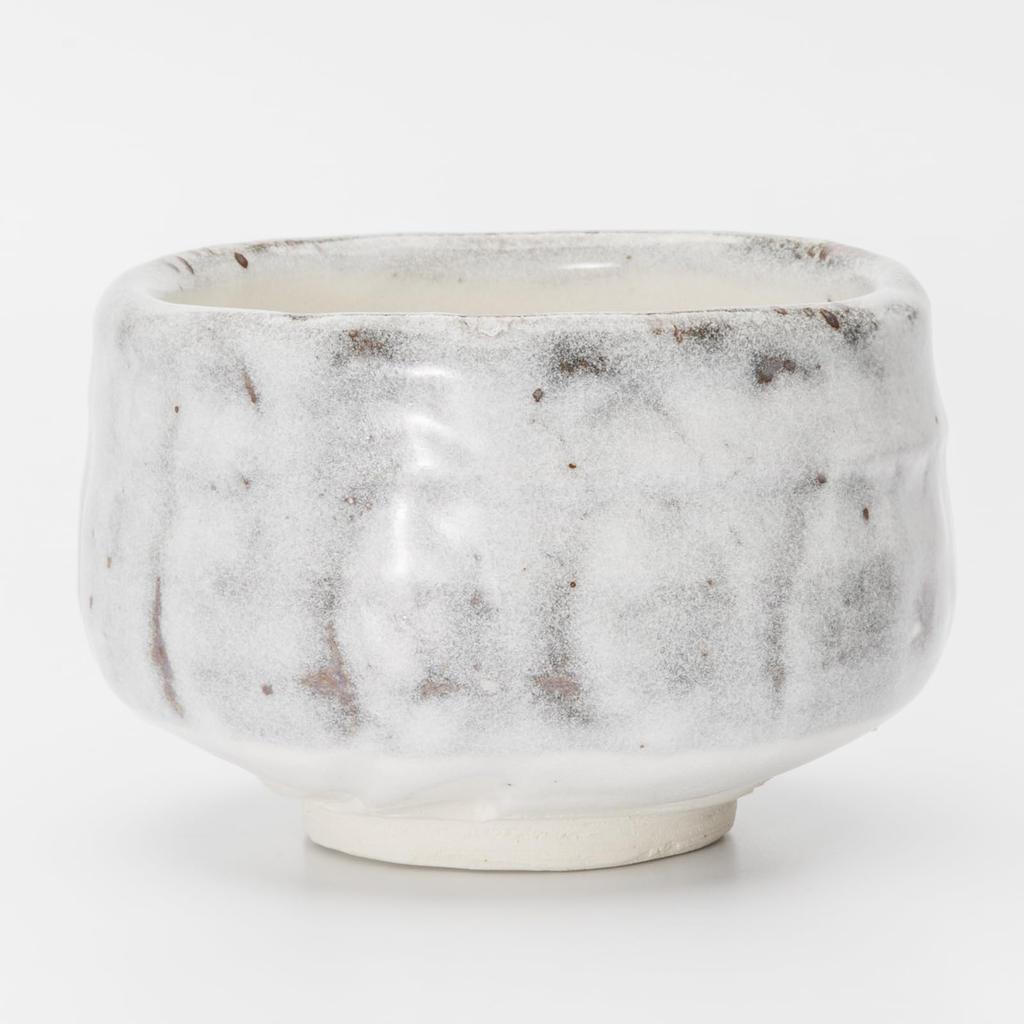 Mino Ware Matcha Tea Approximately 12cm Gray Shino Made in Bowl, Matcha, Ceremony, Diameter, Seared, White, Japan, 505-05