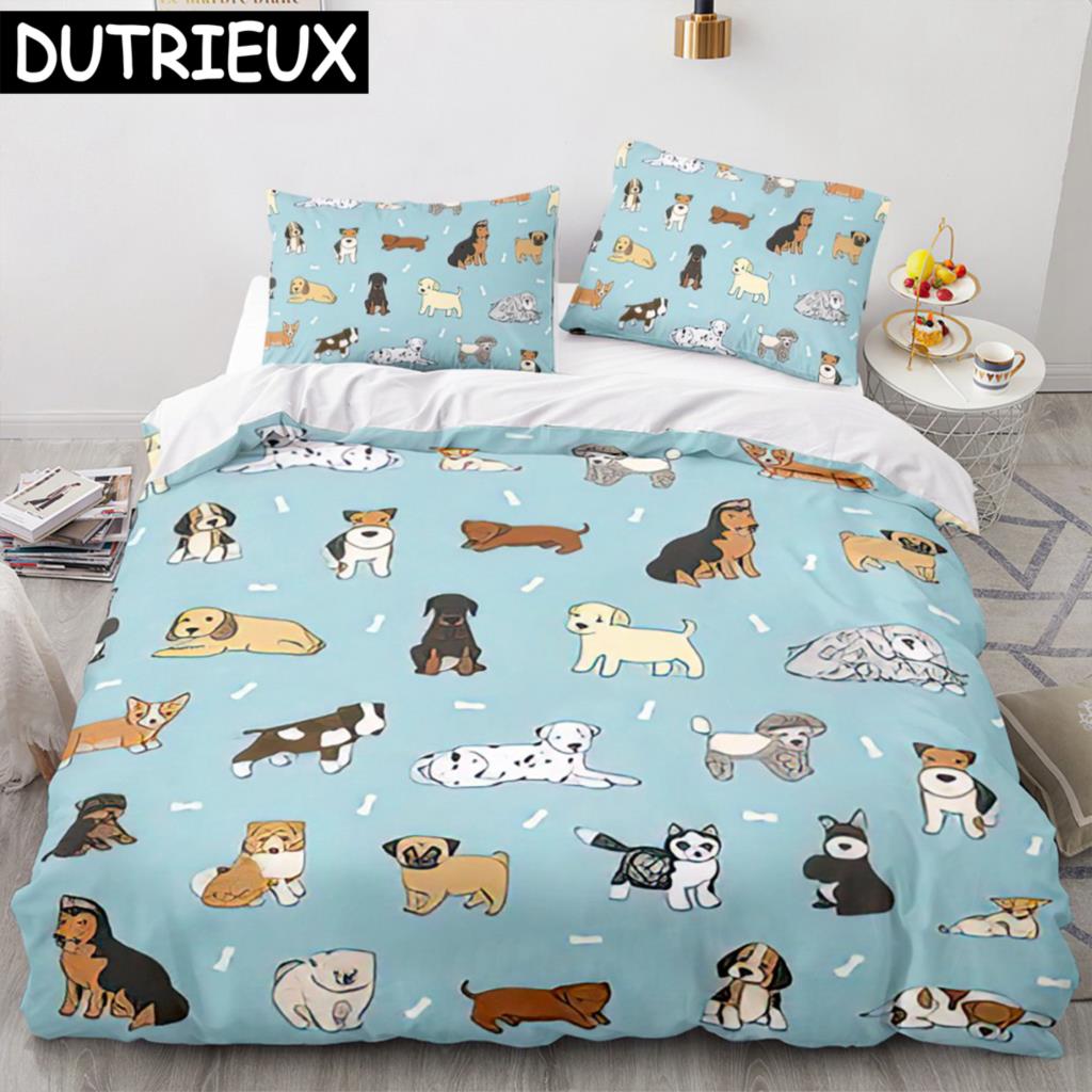 Shiba Inu Dog Bedding Set Animal Dogs Duvet Cover Double King Twin Single Bed Sets For Kids Boys Decor Home Custom Duvet Cover