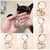 1pc 3D Cat Hair Dog Hair Transparent Storage Box - Keychain Backpack Pendant Pet Cat Kitten Shaped Commemorative Charm Hairball Container