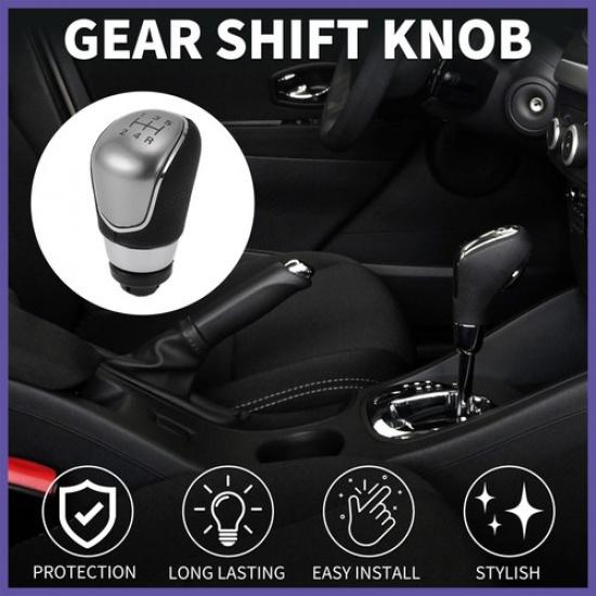 5 Speeds Manual Gear Shift Knob for Ford B-Max 12-20 Faux Leather Black