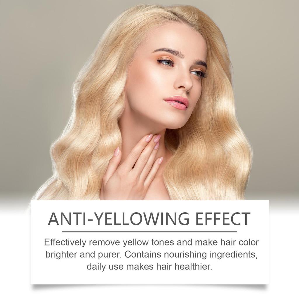 EELHOE Purple Shampoo Bleaching Light Gray Hair Silver Hair Special Nourishing Hair Daily Color Protection Cleansing Shampoo 100ml