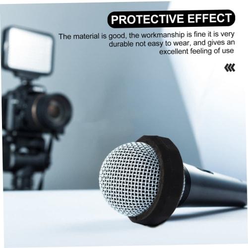 ERINGOGO 6-Piece Silicone Anti-Slip Ring for Microphone, Anti-Rolling Microphone Protection