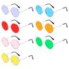 Fashion Disco Hippie Sun Glasses  Women Men Circle Glasses Round Sunglasses Metal Glasses Women's Eyewear