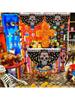 Day Of The Dead Decorative Fan Flag Background Indoor Outdoor Holiday Decorative Hanging Flags