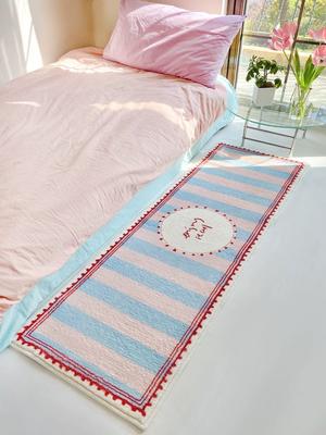 Ins Style Cashmere Long Strip Rug Comfort Cooling Bedroom Bed Blanket Bay Window Blanket Cloakroom Carpet Home Decor