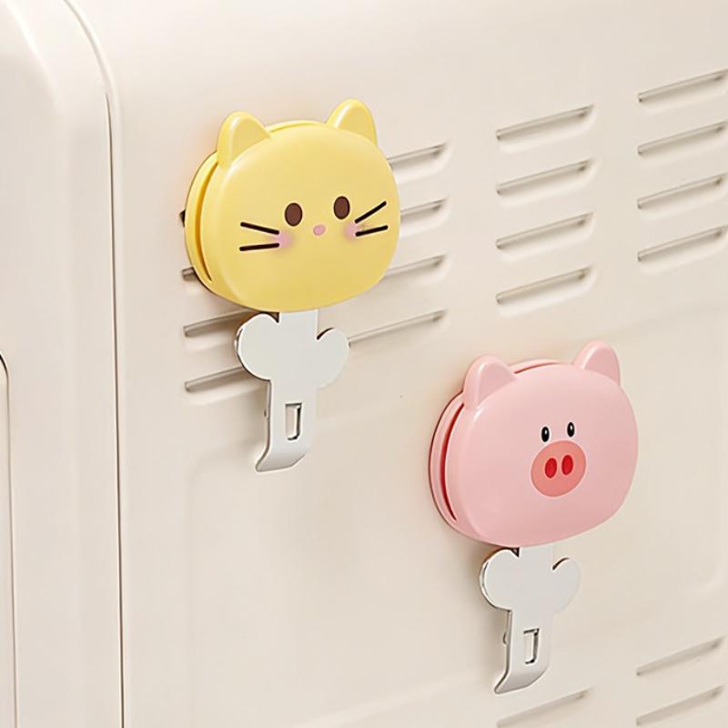 Bottle Opener Magnetic Fridge Sticker Pig Cat Shape Snack Sealing Clip Three In One Portable Magnetic Oral Liquid Bottle Opener