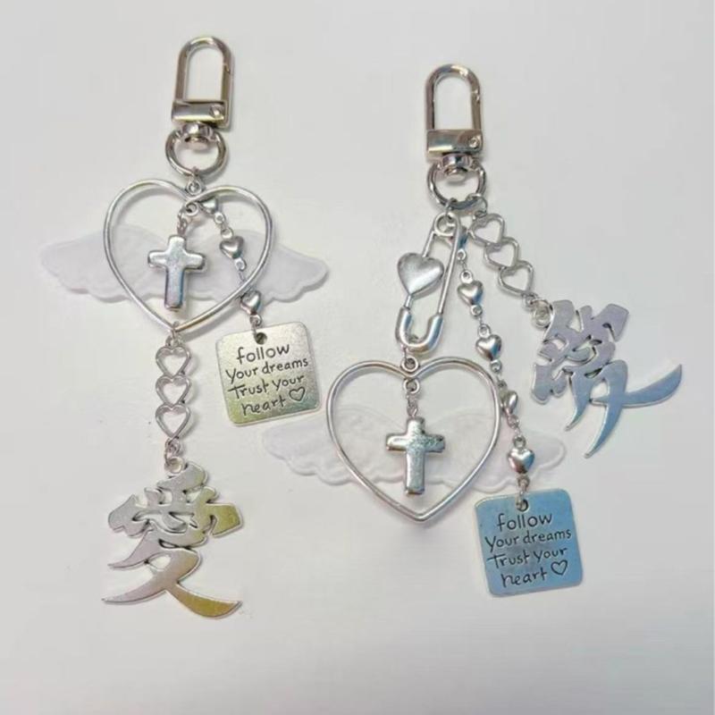 Versatile Crosses and Bowknot Keychain Portable Accessory Convenient for Key or As A Bag Charm for Added Styles