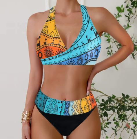 Сексуальный раздельный пляжный купальник L