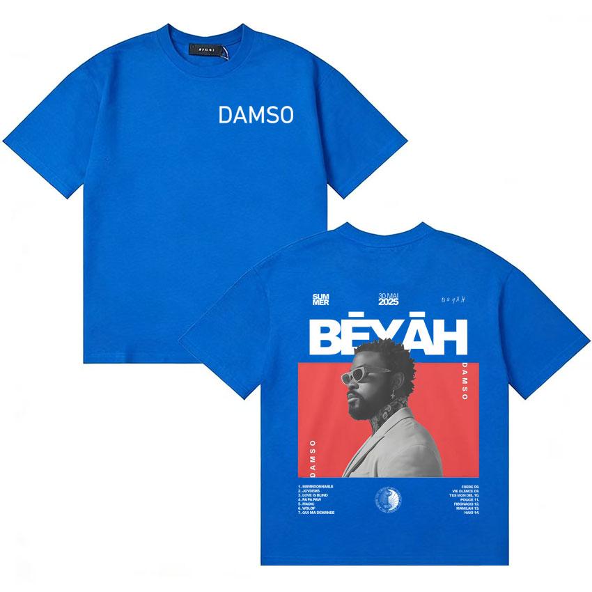 Singer Damso Summer Album Tshrit Fashion Oversized Cozy Gothic Short Sleeve T Shirt Unisex Women Retro Aesthetic Streetwear Clothes