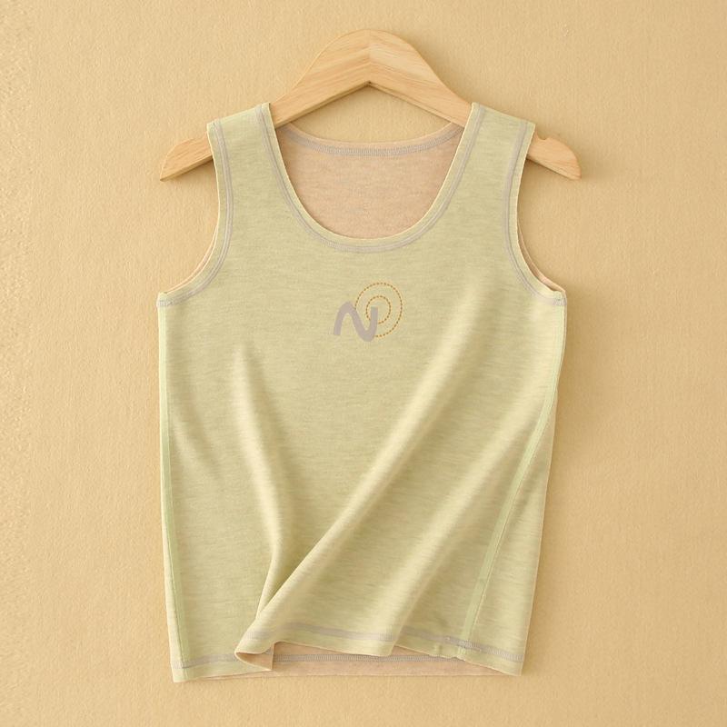 Kids' Silk Cashmere Warm Vest - A-Class Sleeveless Base Layer for Boys and Girls, Ideal for Autumn and Winter