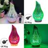 Kreativer 3D-Glas-Holzmaserung Ultraschall-Kaltnebel-Luftbefeuchter für den Heimgebrauch 7-Farben-Nachtlicht ätherisches Öl-Diffusor Vasenform