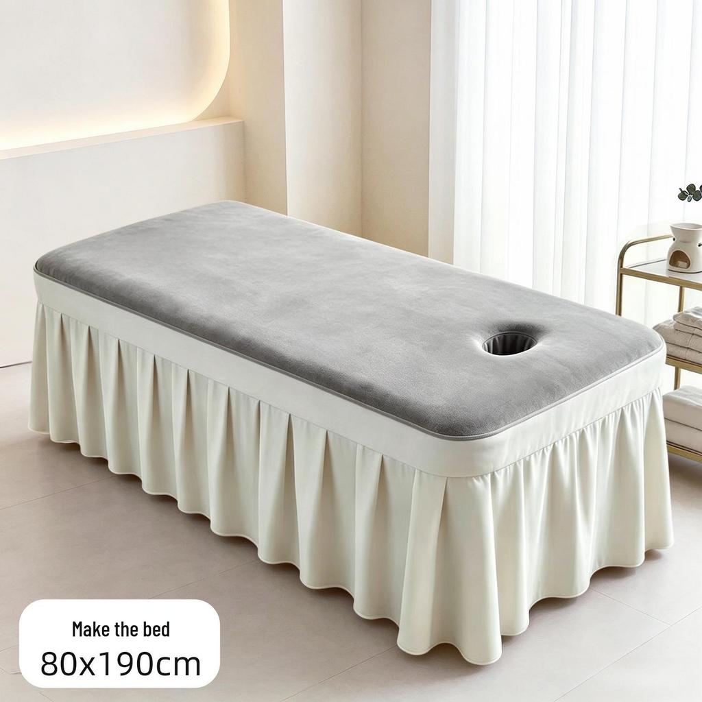Customizable Soft Coral Fleece Massage Sheet - Large, Absorbent, Thickened Beauty Salon Towel Blanket