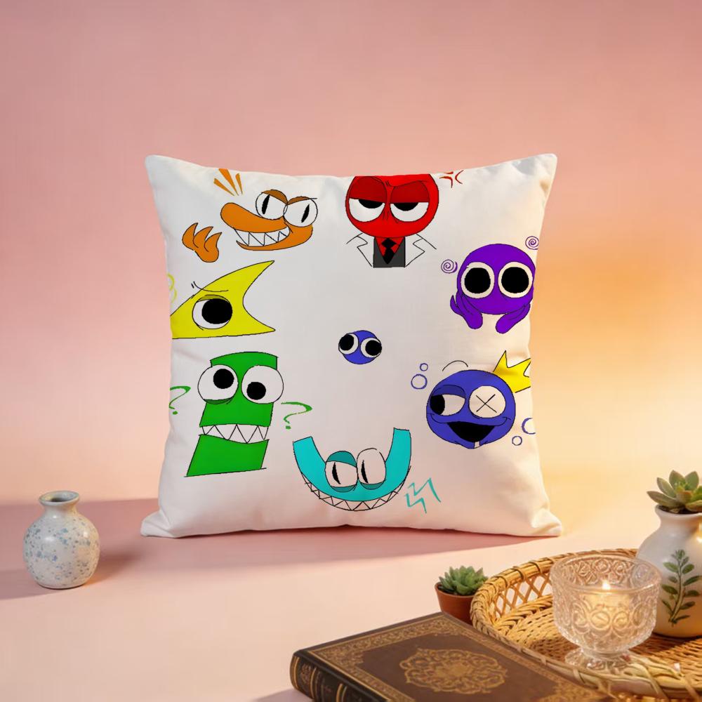 Beliebte RRainbow Friendsed Kissenbezug Premium Hautfreundlicher Kissenbezug Vielseitig für Zuhause Büro Reisen