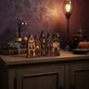 Wooden Halloween Village Decor Multi-layer Rustic Autumn Ornament  Tiered Tray Display