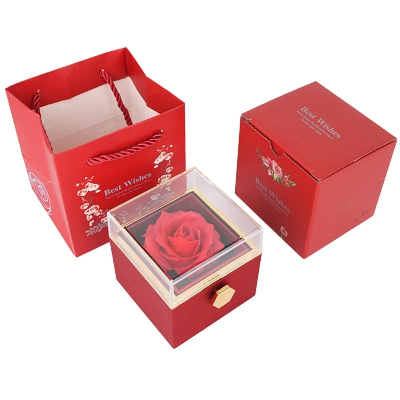 Acrylic Jewelry Storage Box for Organization Easy Viewing Materials Romance Valentines Gift