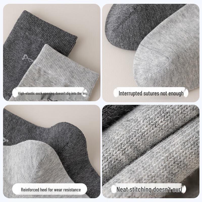 MIIOW Herren Socken 100% Baumwolle Jacquard Wadenhoch (6-Paar-Packung)