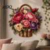 Actividades Manualidades de Tela DIY Cesta de Flores Patchwork Kit Flores en Capas Sala de Manualidades Decoración de Pared Proyecto de Costura Floral 3D para Adultos,