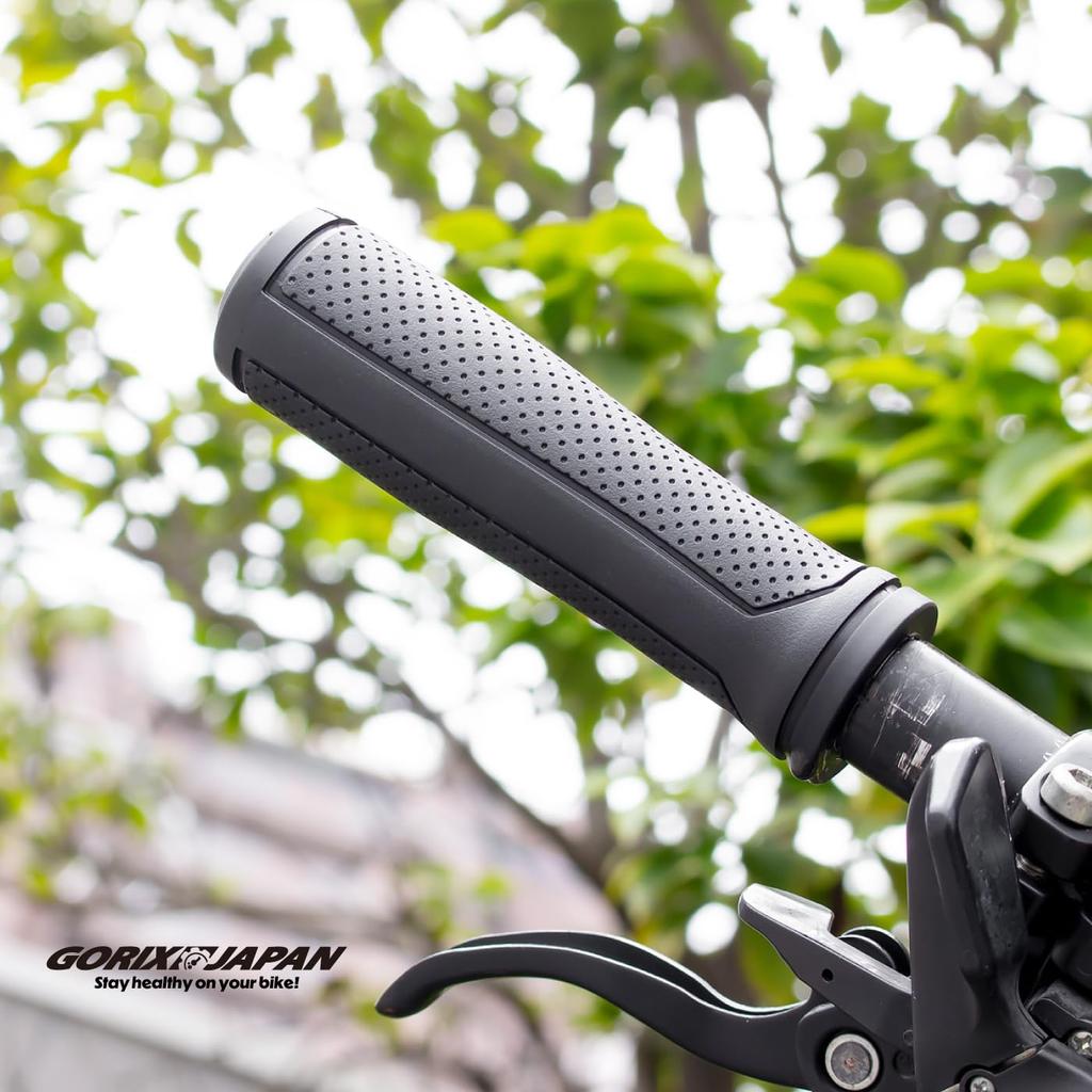GORIX Bicycle Grips Left and Right Short Cylindrical Cycle Customizable Grip Replacement for Cross Mini Electric and More (Long/Short) (90x125mm)