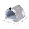 14*12cm Durable Pet Canvas Hanging Bed Hammock For Rat Hamster Squirrel Parrot(Gray Rabbit)