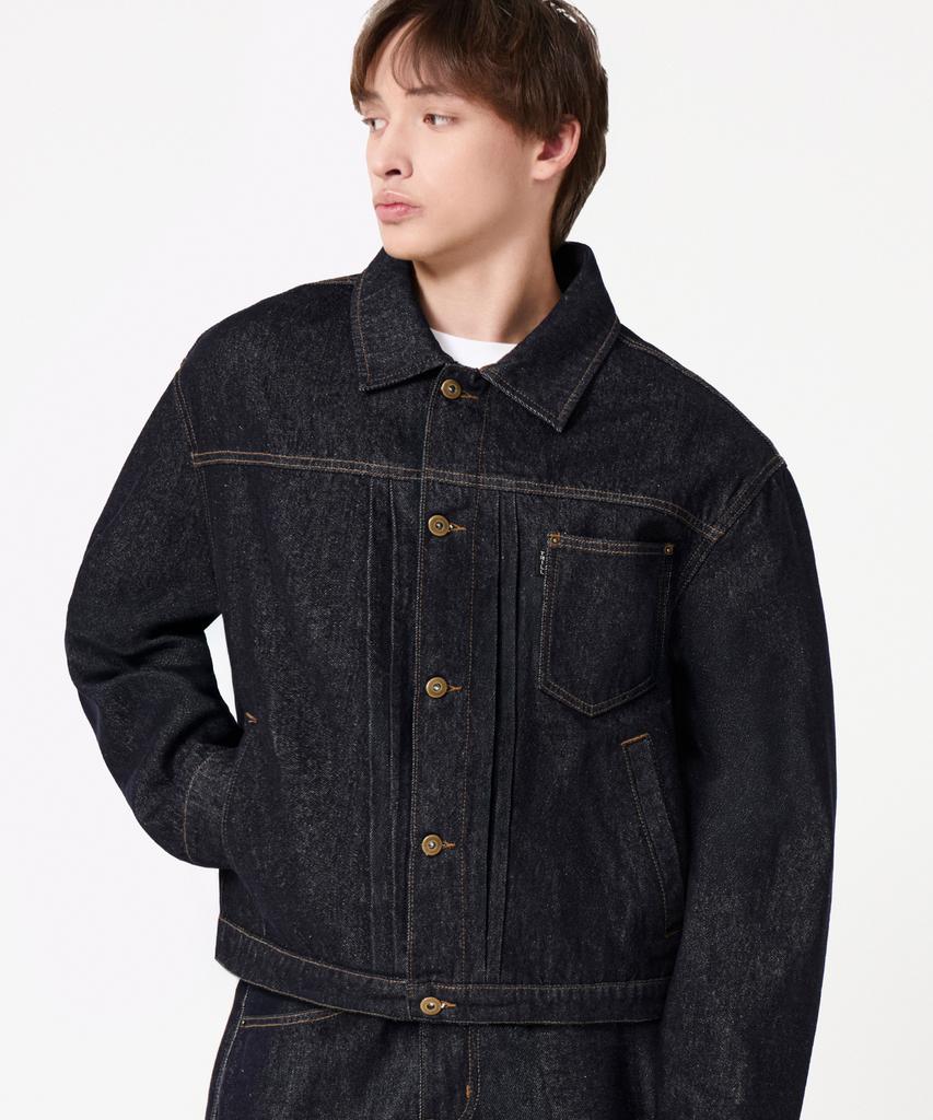 TRILLION [Non-Fade] 12Oz Type 1 Denim Trucker Jacket_Indigo