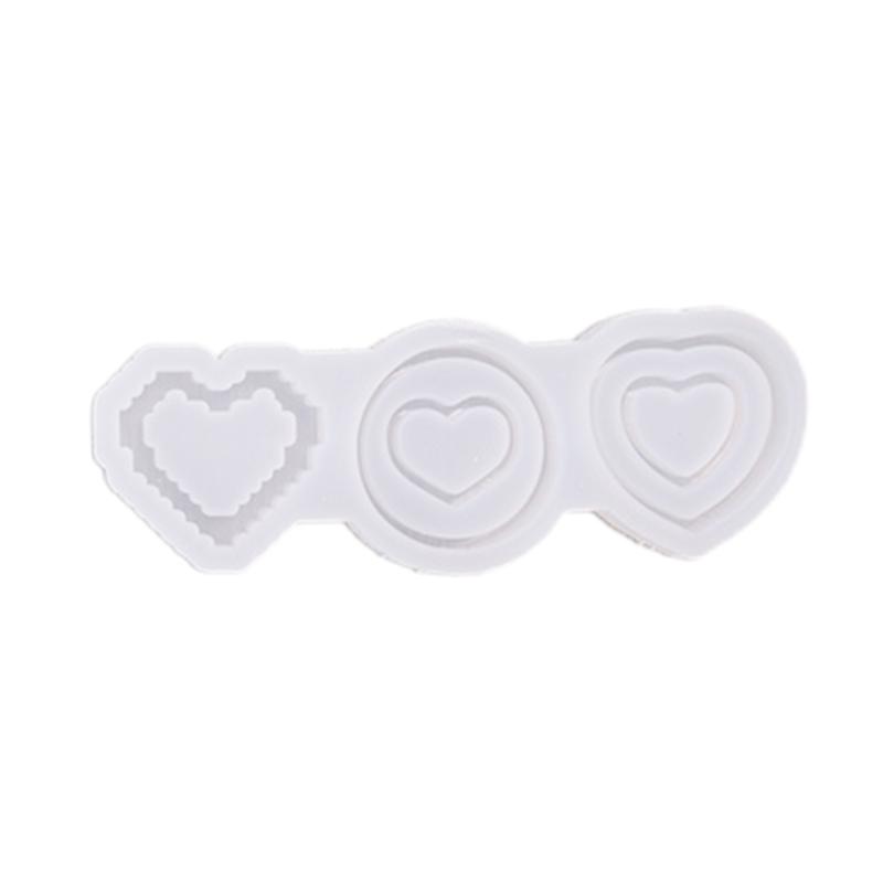 Keychain Pendant Silicone Mould Quicksand Casting Resin Mould Love Heart Resin Mold Quicksand Shaker Epoxy Resin Mold 1