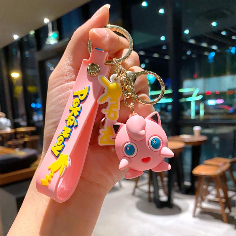 

Pokemon Keychain batch Pendant Pokemon keyring Adorable Pikachu Doll Pouch Car Pendant designed for birth date Children Present Playthings charm bulk Single pack