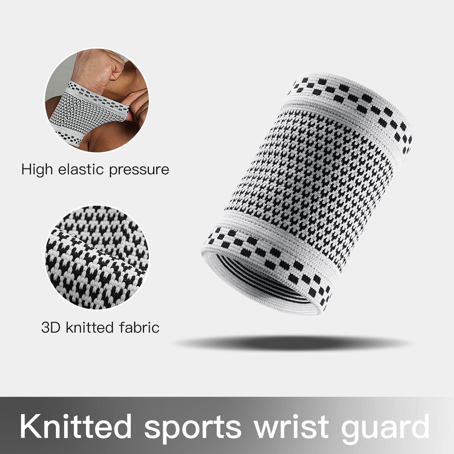 

Durable And Safe 2 Pieces Compression Wrist Wraps Sleeve Elastic Brace Wrist Supports Sport Wristbands Men Women Tennis Tendonitis Carpal Tunnel L