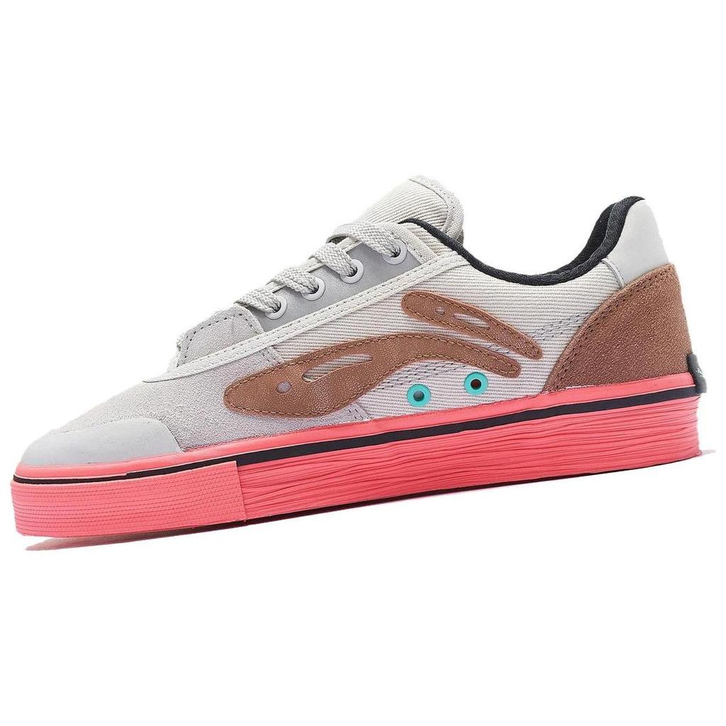 Li Ning Steven Harrington X  Comfortable Soft Elastic Non-Slip Shock Absorbing Wear-Resistant Low-Top Skate Shoes Women sneakers White Pink AECS072-4
