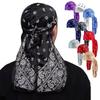 Amoeba Print Men's Headscarf Breathable Hip Hop  Hat Trends Long Tail Pirate Cap  Outdoor