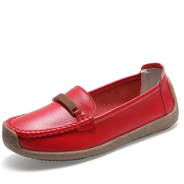 Damen Ballerinas, Ballettschuhe, ausgeschnittenes Leder, atmungsaktive Mokassins, Damen-Bootsschuhe, Ballerina-Damen-Freizeitschuhe