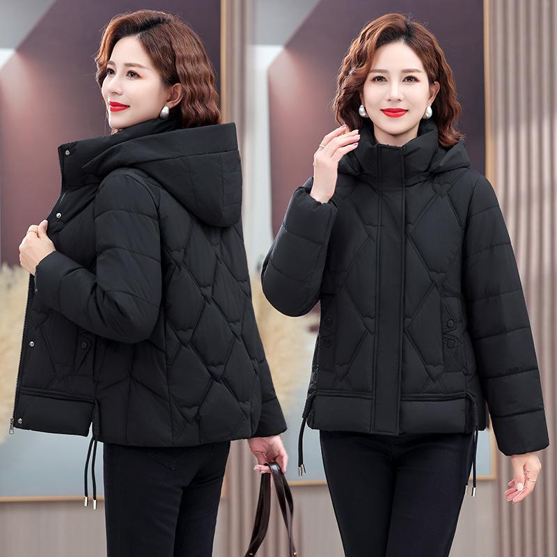 Women's New Fashionable Versatile Hooded Cold Fluffy Warm Loose High-quality Fabrics Casual Sports Cotton Coat Jacket
