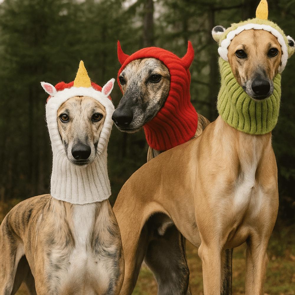 Puppy Dress Up Warm Dog Head Cover Cartoon Fashion Pet Knitted Hat Soft Comfortable Dog Decorative Hat Outdoor