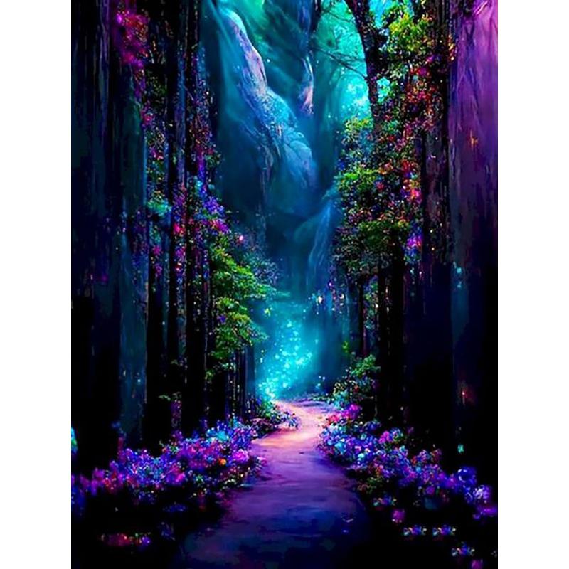 Diamond Embroidery Landscape Fantasy World DIY 5D Diamond Painting Waterfall Forest Cross Stitch Kits Rhinestones Pictures Decor