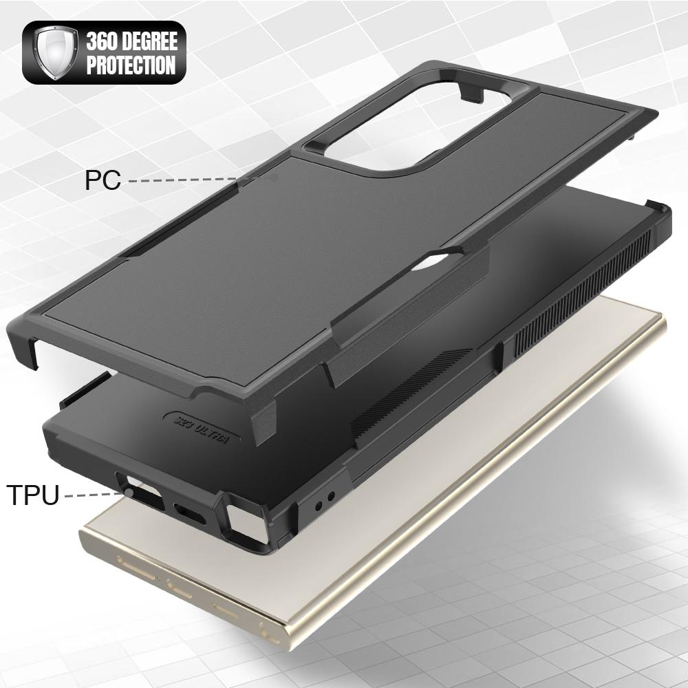 For Samsung Galaxy S24 Ultra Case Slim Hard PC+TPU Phone Protective Cover